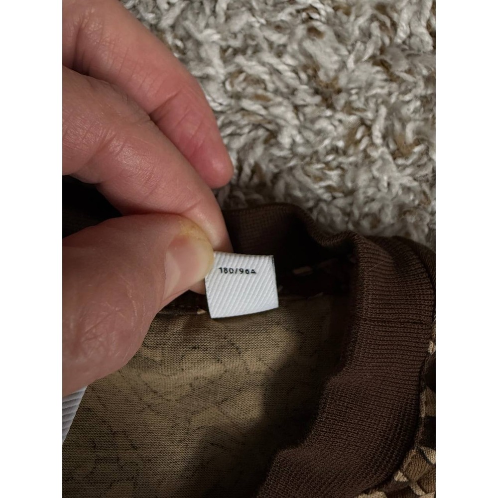 Burberry Stripe Monogram Short Sleeve Brown T-Shirt Men's Size Medium - Picture 9 of 12